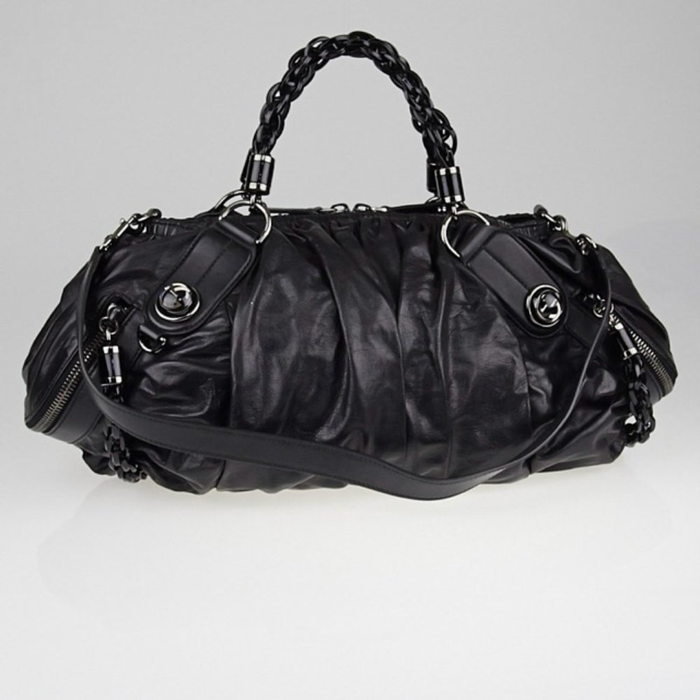 Gucci Genuine  Black Leather Bag Almost New - Picture 2 of 14
